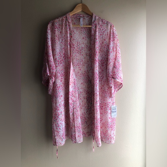 Flora Nikrooz Tops - NEW Flora Nikrooz Pink Blouse Floral Cardigan Top Size XS